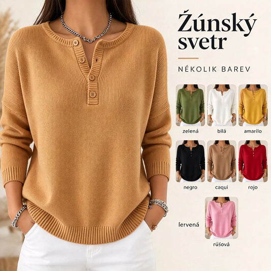 【S–3XL】Nový kvalitní pletený svetr s kabátovým zapínáním na knoflíky a výstřihem do V · Příjemný materiál, pohodlný na zimu i každodenní nošení