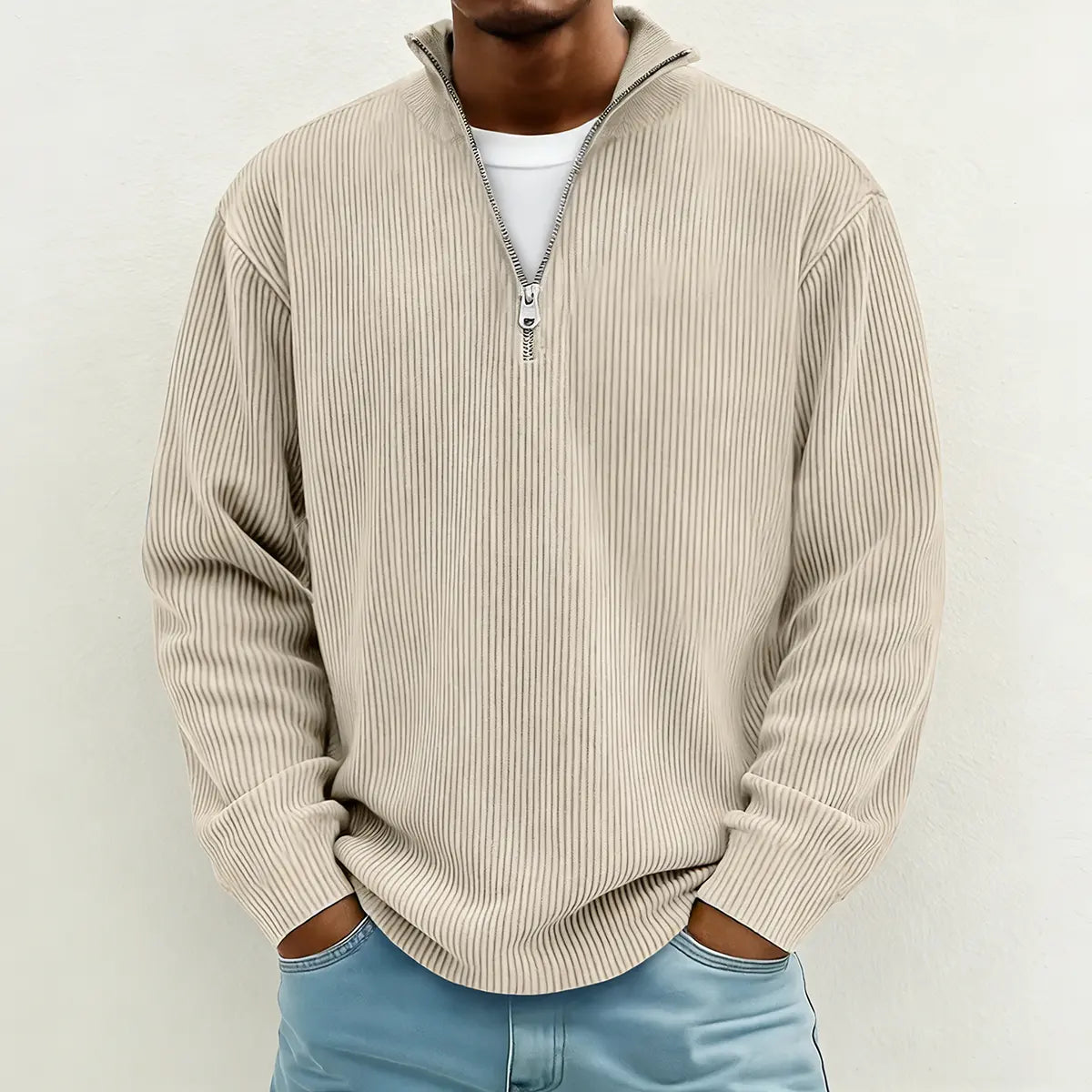 【S-5XL】Nuevo polo de cuello alto sencillo de color liso para hombre, colección 2026