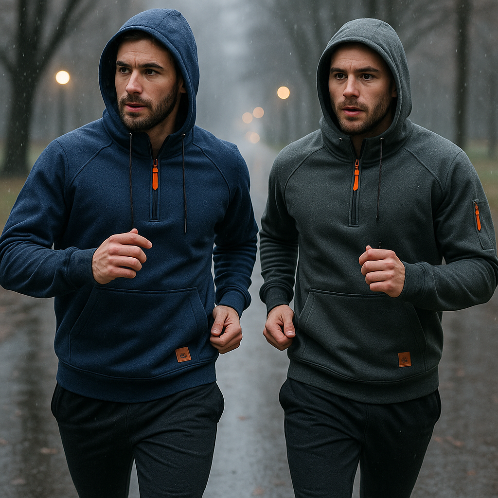 🔥✨ 【S-3XL】Nowa męska bluza z kapturem na jesień i zimę, luźnego kroju z polarową podszewką