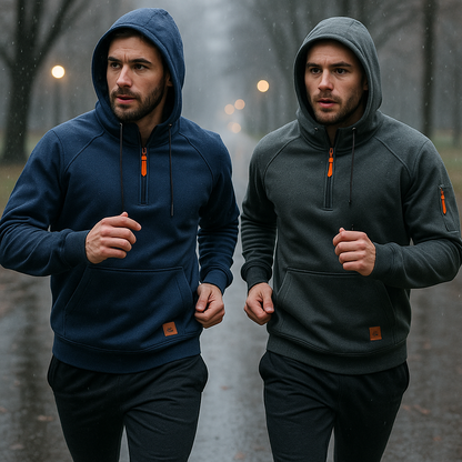 🔥✨ 【S-3XL】Nowa męska bluza z kapturem na jesień i zimę, luźnego kroju z polarową podszewką