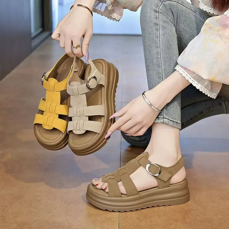 🎀【35-40】Sandale de damă cu talpă groasă și moale