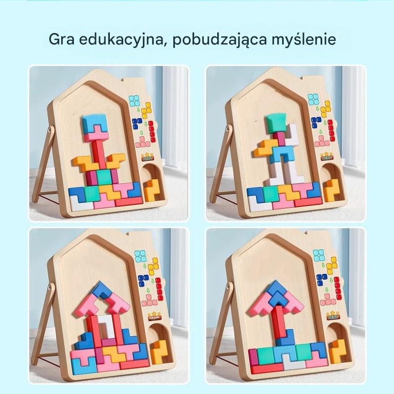 🔥🌈【Ograniczona czasowo zniżka 50%】Tetris – edukacyjna układanka dla dzieci z klockami