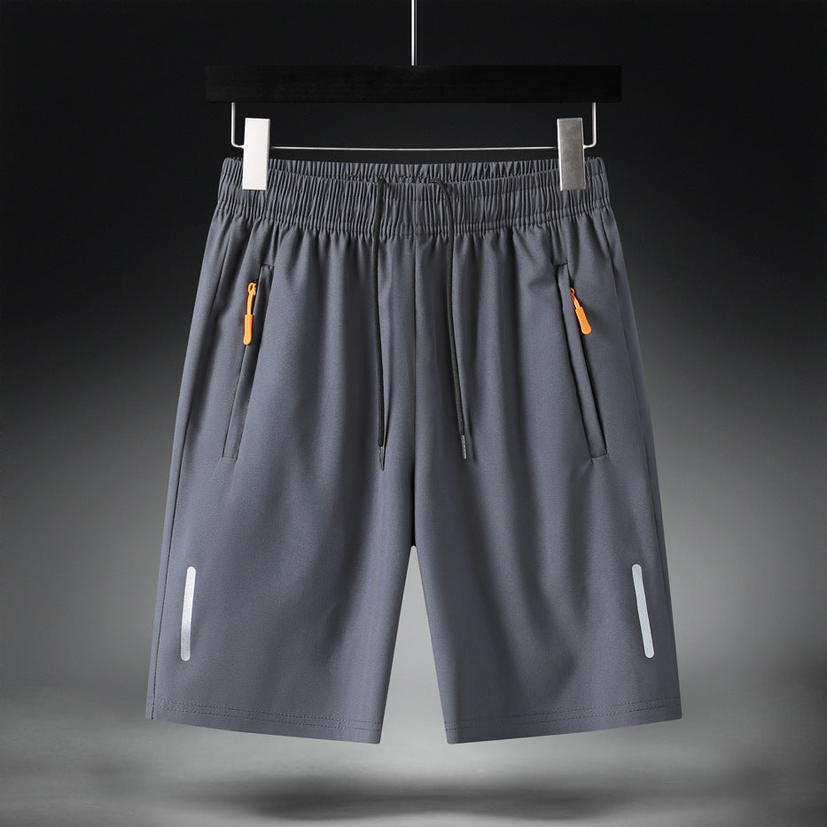 👖😎【M-8XL】Muške lagane capri hlačice od ledeno sivih svila, moderne, izdržljive, brzosušeće, širokog kroja, ležerne trkačke hlačice od ledeno sivih svila