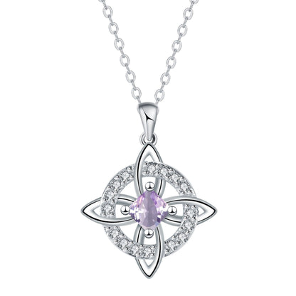Collar místico de nudo de bruja con piedra de nacimiento 🔮💞 Protege a tus seres queridos