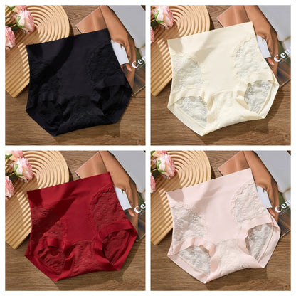 【💖Cumpărați 2, primiți 2 gratuit】Chiloți modelatori cu talie înaltă și dantelă elegantă
