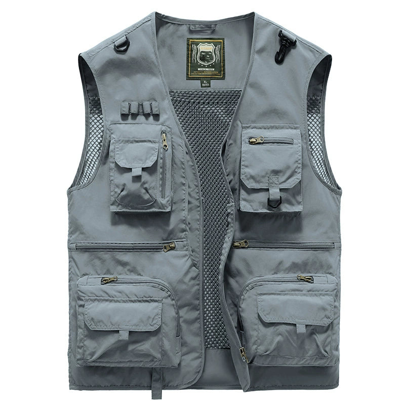 💥【50% DE DESCUENTO】【S-6XL】Chaleco multibolsillos para ropa de trabajo al aire libre en verano