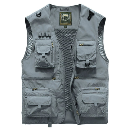 💥【50% DE DESCUENTO】【S-6XL】Chaleco multibolsillos para ropa de trabajo al aire libre en verano