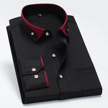 【S-4XL】👕Nowa oddychająca biznesowa koszula męska casual