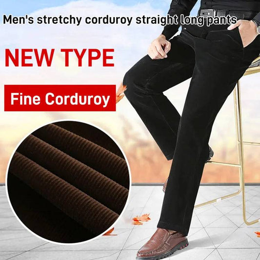 👖🆒【50-110 kg】Nové pánské elastické velurové kalhoty s vysokým pasem pro volný čas