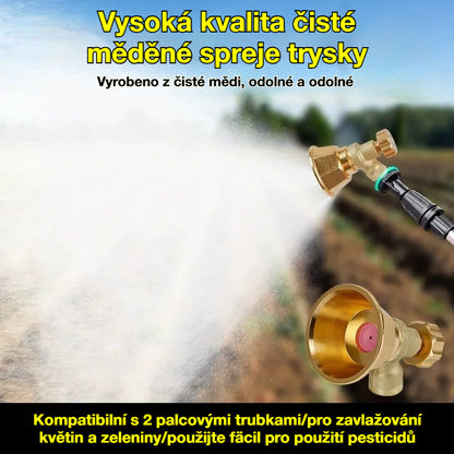 🔥💦 Speciální limitovaná nabídka 🔥 Mosazná zemědělská stříkací tryska s nastavitelnou hlavicí 🌾