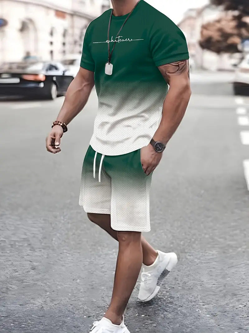 👔👖[Majica kratkih rukava + kratke hlače 🔥] [40-100 kg] Muška ljetna ležerna trenirka, veće veličine ✅️ Plaćanje pouzećem