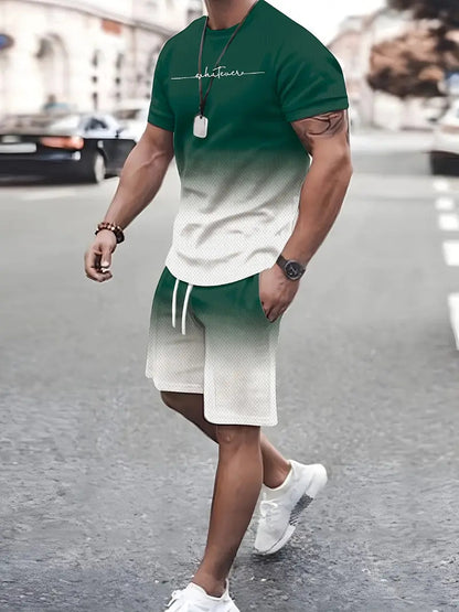 👔👖[Majica kratkih rukava + kratke hlače 🔥] [40-100 kg] Muška ljetna ležerna trenirka, veće veličine ✅️ Plaćanje pouzećem