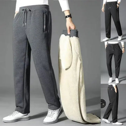 👖【Vremenski ograničen popust】🔥【M-5XL】Zimske muške zimske ležerne hlače od janjeće vune✅【40-100 kg】