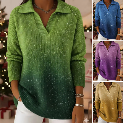 🔥【S-5XL】Pletený svetr s gradientním vzorem a hvězdnou oblohou